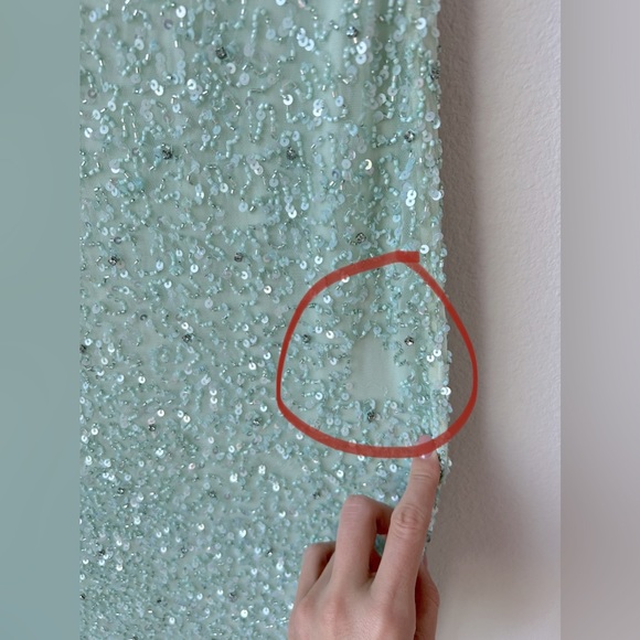 Retrofete Loretta Gown in Bleached Aqua Size XS - Picture 9 of 11